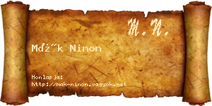 Mák Ninon névjegykártya